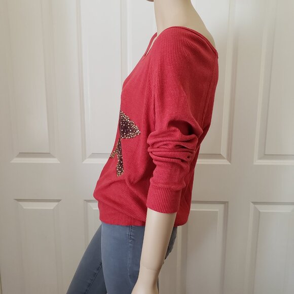 The Classic Star Studded Waffle Knit Pull Over SZ M - Picture 2 of 8